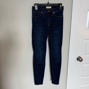 Madewell 9” High Rise Skinny Jeans Dark Wash 26